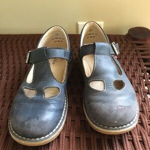 Kids Blue Leather Shoes
